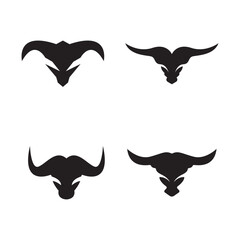 bull head icon vector illustration template design