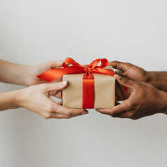 hands give a gift