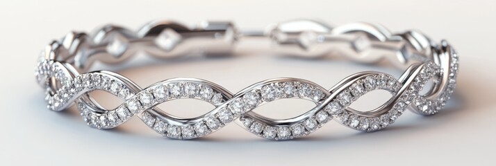 Elegant, Diamond-Encrusted Bracelet
