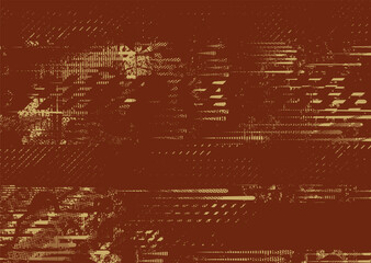 Naklejka premium Background with glitch distorted grunge textures . grunge background texture with halftone dots, glitched shapes, textures and lines .Screen print vector background with grunge textured surface.