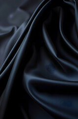 Obraz premium Charcoal silk folds whisper secrets, revealing mystic realms and midnight dream echoes.