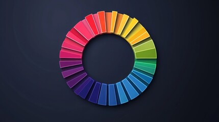 Obraz premium Infographic color circle. Abstract chart vector illustration. 