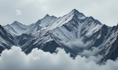 snow covered mountains