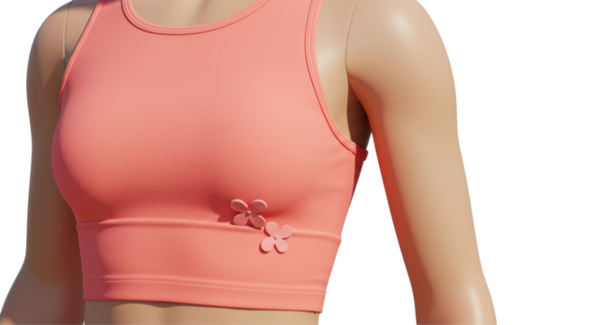 Isolated Pink Sports Bra Top