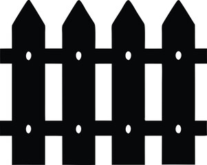 black and white wooden fence icon