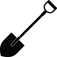 Shovel silhouette Vector illustration	
