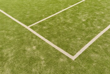 Obraz premium field of artificial grass tennis court 