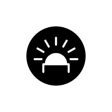flashlight button icon, simple flat style, illustration, logo sign symbol pictogram template, for ui or ux isolated on white for mobile app, editable