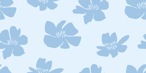 Fototapeta premium floral seamless pattern , abstract hand drawn vector
