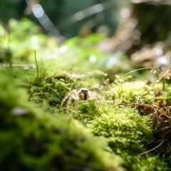Obraz premium Detailed Macro Capture of a Forest Spider