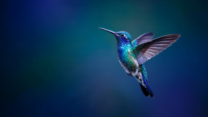 Fototapeta premium Iridescent Hummingbird in Flight