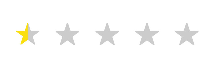 Five stars customer product rating review.