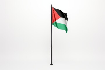 simple palestine flag with stick