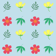 Fototapeta premium set of flowers