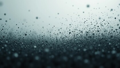 Fototapeta premium Abstract Teal Particle Field: Ascending Microcosm