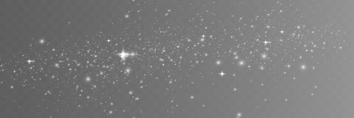 Bright glowing sparkles on a transparent background, resembling a starry or glittering effect.	