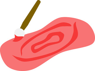 絵具のグラフィック素材イラスト