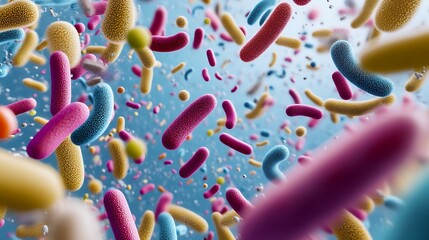 biologics development, representation of the process of developing biological drugs, colorful and detailed, clean design, no