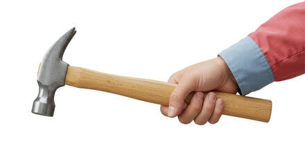 Isolated Hand with Hammer