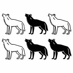 wolf icon vector