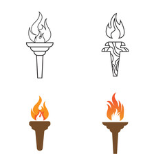 torch icon vector illustration template design