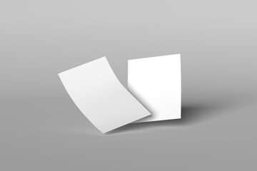 blank Flyer Empty template mockp image 3D illustration.