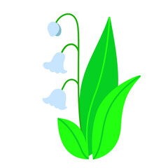 Simple vector flower illustration on transparent background