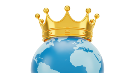Isolated Globe with Crown
