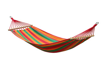Isolated hammock with colorful stripes