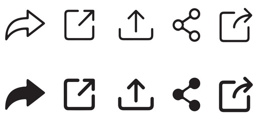 Set of share icon. vector eps 10