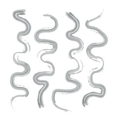 black watercolor pattern isolated on white background