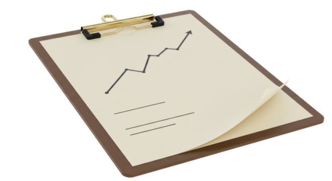 Isolated Clipboard with Chart