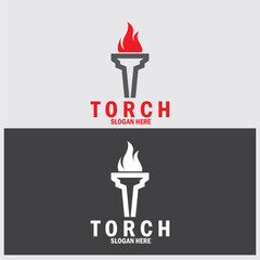 torch icon vector illustration template design