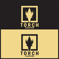 torch icon vector illustration template design
