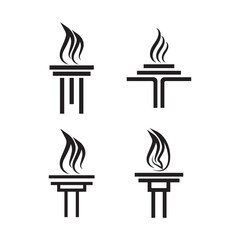 torch icon vector illustration template design