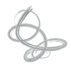 black watercolor pattern isolated on white background