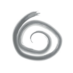 black watercolor pattern isolated on white background