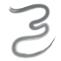 black watercolor pattern isolated on white background