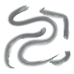 black watercolor pattern isolated on white background