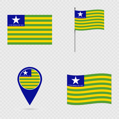 Piaui Flag Set, State of Brazil.