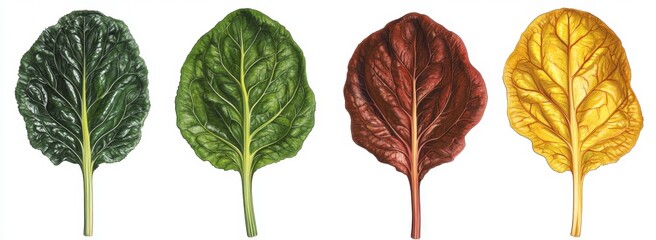 Colorful Chard Leaves