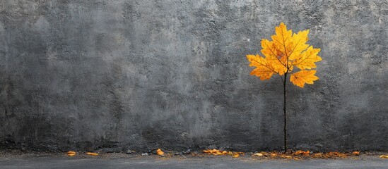 Autumn leaf wall background design
