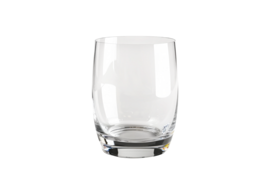 A beautifully crafted clear glass resting on a minimalist background showcasing elegance isolated on transparent background