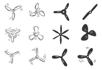 PNG propeller aircraft transportation vector equipment fan prop fly picture marine motor flat...
