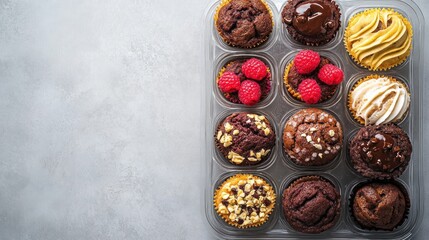 Assorted Delicious Cupcakes in a Box