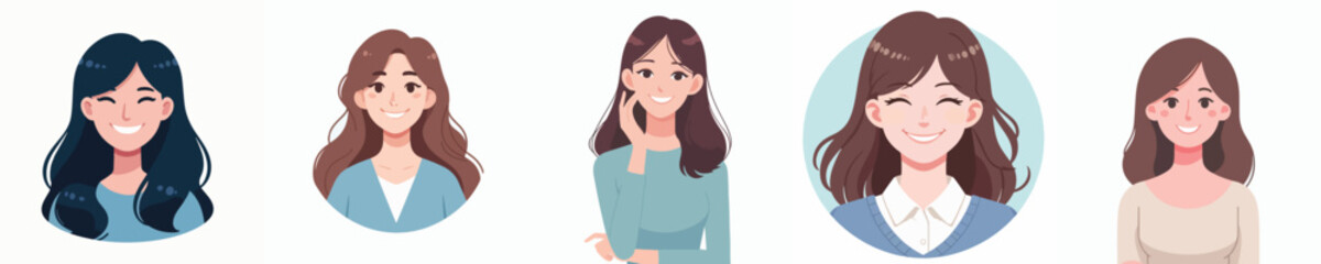 Vector of a smiling woman.