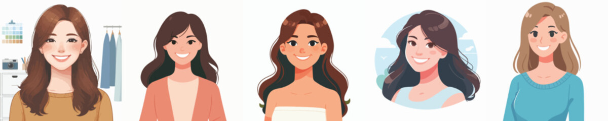Vector of a smiling woman.