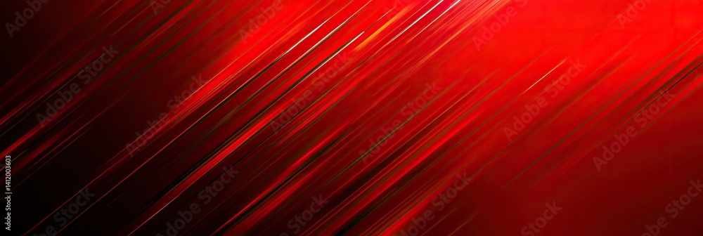 Poster vivid crimson backdrop with diagonal lines and dark gradient, red lines background
