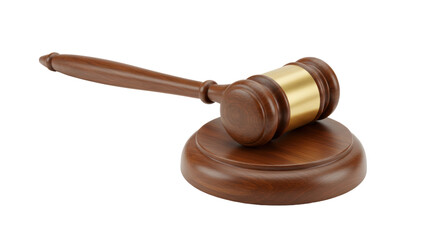Isolated Wooden Gavel