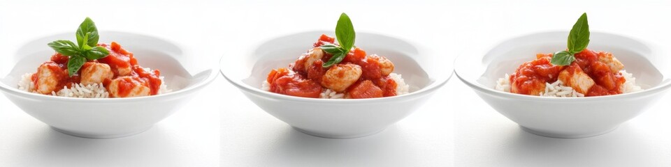 Chicken or Meat with Tomato Sauce over Rice